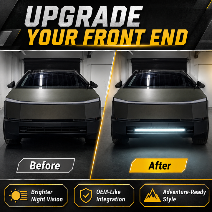 Front Bumper LED Light Bar for Cybertruck – IP67 All-Weather Off-Road ...