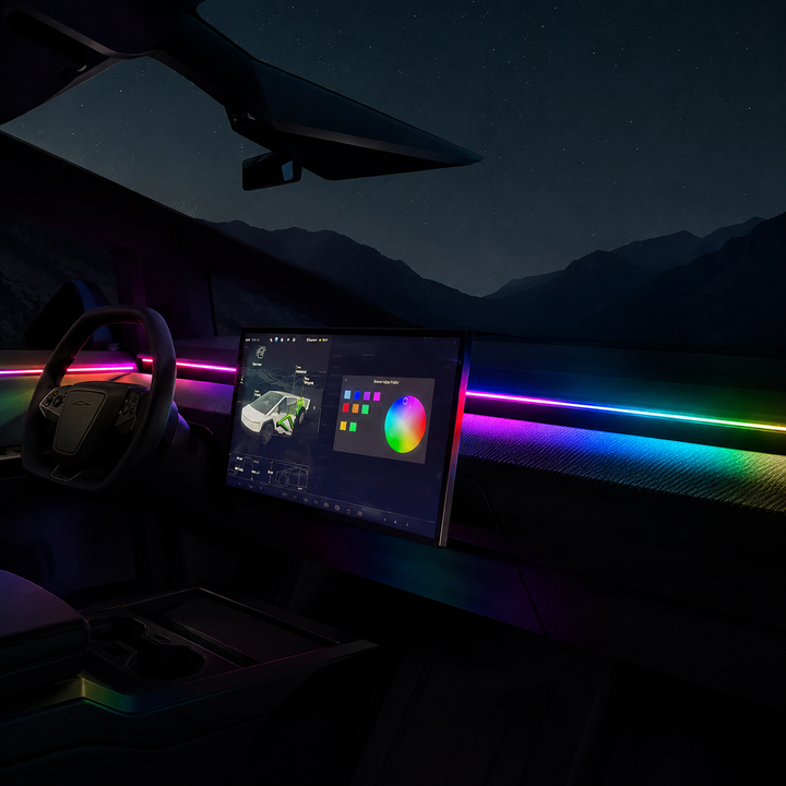 Dashboard RGB Ambient Light Strip for Cybertruck – Changing LED Interi ...