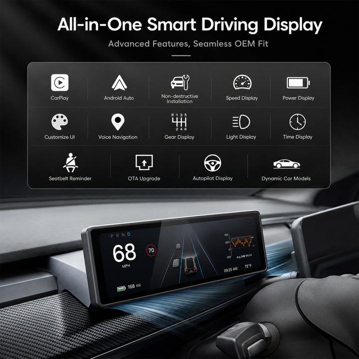 F88 8.8-In Touch Screen Instrument Cluster for Model 3/Y/3 Highland/Y ...