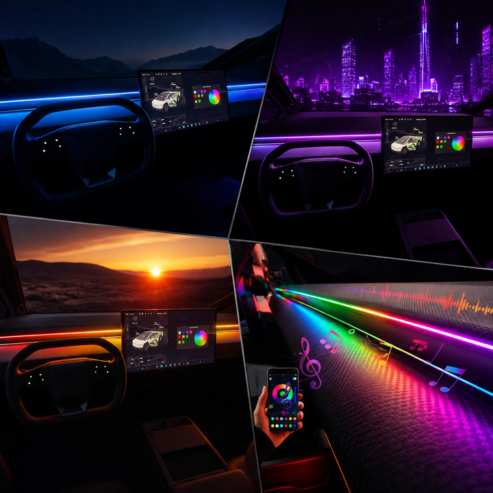 Dashboard RGB Ambient Light Strip for Cybertruck – Changing LED Interi ...